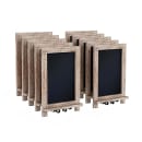 Flash Furniture 10-HFKHD-GDI-CRE8-322315-GG Chalkboard Sign w/ Legs - 10 Pack, 9 1/2"W x 14"H, Pine Wood Frame, Brown thumbnail 3