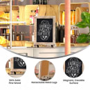 Flash Furniture 10-HFKHD-GDI-CRE8-322315-GG Chalkboard Sign w/ Legs - 10 Pack, 9 1/2"W x 14"H, Pine Wood Frame, Brown thumbnail 5