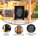 Flash Furniture 10-HFKHD-GDIS-CRE8-222315-GG Chalkboard Sign w/ Legs - 10 Pack, 9 1/2"W x 14"H, Pine Wood Frame, Black thumbnail 5