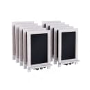Flash Furniture 10-HFKHD-GDIS-CRE8-022315-GG Chalkboard Sign w/ Legs - 10 Pack, 9 1/2"W x 14"H, Pine Wood Frame, White thumbnail 3
