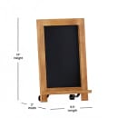Flash Furniture 10-HFKHD-GDIS-CRE8-122315-GG Chalkboard Sign w/ Legs - 10 Pack, 9 1/2"W x 14"H, Pine Wood Frame, Brown thumbnail 2
