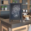 Flash Furniture 10-HFKHD-GDIS-CRE8-722315-GG Chalkboard Sign w/ Legs - 10 Pack, 12"W x 17"H, Pine Wood Frame, Black thumbnail 4