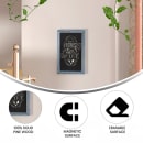 Flash Furniture 10-HGWA-GDIS-CRE8-562315-GG Wall Mount Chalkboard Sign - 10 Pack, 11"W x 17"H, Pine Wood Frame, Rustic Blue thumbnail 5