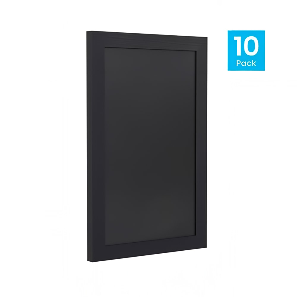 Flash Furniture 10-HGWA-GDIS-CRE8-862315-GG Wall Mount Chalkboard Sign - 10 Pack, 11"W x 17"H, Pine Wood Frame, Black