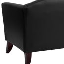 Flash Furniture 111-2-BK-GG Reception Loveseat w/ Black LeatherSoft Upholstery, Cherry Wood Feet thumbnail 6