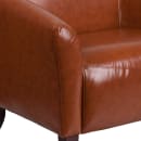 Flash Furniture 111-2-CG-GG Reception Loveseat w/ Cognac LeatherSoft Upholstery, Cherry Wood Feet thumbnail 5