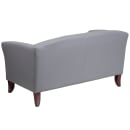 Flash Furniture 111-2-GY-GG Reception Loveseat w/ Gray LeatherSoft Upholstery, Cherry Wood Feet thumbnail 3