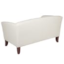 Flash Furniture 111-2-WH-GG Reception Loveseat w/ White LeatherSoft Upholstery, Cherry Wood Feet thumbnail 4