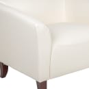 Flash Furniture 111-2-WH-GG Reception Loveseat w/ White LeatherSoft Upholstery, Cherry Wood Feet thumbnail 6