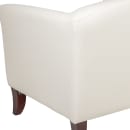 Flash Furniture 111-2-WH-GG Reception Loveseat w/ White LeatherSoft Upholstery, Cherry Wood Feet thumbnail 7