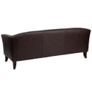 Flash Furniture 111-3-BN-GG 72 3/4" Reception Sofa w/ Brown LeatherSoft Upholstery - Cherry Wood Feet thumbnail 4