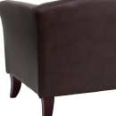 Flash Furniture 111-3-BN-GG 72 3/4" Reception Sofa w/ Brown LeatherSoft Upholstery - Cherry Wood Feet thumbnail 6