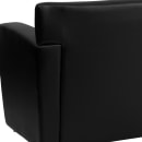 Flash Furniture 222-2-BK-GG Reception Loveseat w/ Black LeatherSoft Upholstery, Brushed Aluminum Feet thumbnail 5