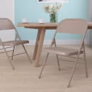 Flash Furniture HF3-MC-309AS-BGE-GG Folding Chair w/ Beige Metal Back & Seat - Steel Frame, Beige thumbnail 11
