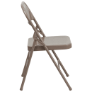 Flash Furniture HF3-MC-309AS-BGE-GG Folding Chair w/ Beige Metal Back & Seat - Steel Frame, Beige thumbnail 3