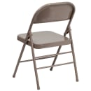 Flash Furniture HF3-MC-309AS-BGE-GG Folding Chair w/ Beige Metal Back & Seat - Steel Frame, Beige thumbnail 4