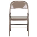 Flash Furniture HF3-MC-309AS-BGE-GG Folding Chair w/ Beige Metal Back & Seat - Steel Frame, Beige thumbnail 5
