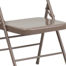 Flash Furniture HF3-MC-309AS-BGE-GG Folding Chair w/ Beige Metal Back & Seat - Steel Frame, Beige thumbnail 7