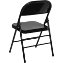 Flash Furniture HF3-MC-309AS-BK-GG Folding Chair w/ Black Metal Back & Seat - Steel Frame, Black thumbnail 4