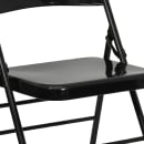 Flash Furniture HF3-MC-309AS-BK-GG Folding Chair w/ Black Metal Back & Seat - Steel Frame, Black thumbnail 7