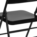 Flash Furniture HF3-MC-309AS-BK-GG Folding Chair w/ Black Metal Back & Seat - Steel Frame, Black thumbnail 8