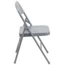 Flash Furniture HF3-MC-309AS-GY-GG Folding Chair w/ Gray Metal Back & Seat - Steel Frame, Gray thumbnail 3