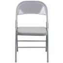 Flash Furniture HF3-MC-309AS-GY-GG Folding Chair w/ Gray Metal Back & Seat - Steel Frame, Gray thumbnail 5