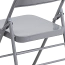 Flash Furniture HF3-MC-309AS-GY-GG Folding Chair w/ Gray Metal Back & Seat - Steel Frame, Gray thumbnail 8