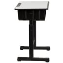 Flash Furniture YU-YCY-046-GG Student Desk w/ Book Box & Pencil Groove - Gray Laminate Top,  Black Steel Frame thumbnail 6
