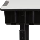 Flash Furniture YU-YCY-046-GG Student Desk w/ Book Box & Pencil Groove - Gray Laminate Top,  Black Steel Frame thumbnail 8