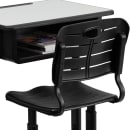 Flash Furniture YU-YCX-046-09010-GG Student Desk w/ Plastic Chair - Gray Laminate Top, Black Steel Frame thumbnail 7