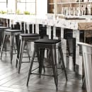Flash Furniture 4-ET-31320-24-BK-R-PL2B-GG Backless Barstool w/ Resin Seat, Black thumbnail 4
