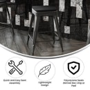 Flash Furniture 4-ET-31320-24-BK-R-PL2B-GG Backless Barstool w/ Resin Seat, Black thumbnail 5