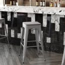 Flash Furniture 4-ET-31320-24-SV-R-PL2G-GG Backless Barstool w/ Resin Seat, Silver thumbnail 4