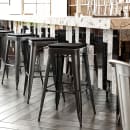 Flash Furniture 4-ET-31320-30-BK-R-PL2B-GG Backless Barstool w/ Resin Seat, Black thumbnail 4