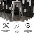 Flash Furniture 4-ET-31320-30-SV-R-PL2G-GG Backless Barstool w/ Resin Seat, Silver thumbnail 5