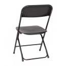 Flash Furniture 4-LE-L-3-W-BK-GG Extra Large Folding Chair w/ Black Plastic Back & Seat - Steel Frame, Black thumbnail 2