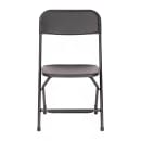 Flash Furniture 4-LE-L-3-W-BK-GG Extra Large Folding Chair w/ Black Plastic Back & Seat - Steel Frame, Black thumbnail 4