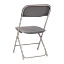 Flash Furniture 4-LE-L-3-W-GY-GG Extra Large Folding Chair w/ Gray Plastic Back & Seat - Steel Frame, Gray thumbnail 2