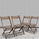 Flash Furniture 4-WFC-SLAT-AB-GG Folding Chair w/ Slatted Wood Seat - Beechwood Frame, Wood Grain thumbnail 12