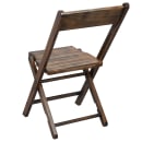 Flash Furniture 4-WFC-SLAT-AB-GG Folding Chair w/ Slatted Wood Seat - Beechwood Frame, Wood Grain thumbnail 7