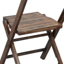 Flash Furniture 4-WFC-SLAT-AB-GG Folding Chair w/ Slatted Wood Seat - Beechwood Frame, Wood Grain thumbnail 9