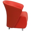 Flash Furniture ZB-6-GG Reception Arm Chair - Red LeatherSoft Upholstery, Stainless Legs thumbnail 2