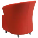 Flash Furniture ZB-6-GG Reception Arm Chair - Red LeatherSoft Upholstery, Stainless Legs thumbnail 3