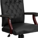 Flash Furniture 801L-LF0005-BK-LEA-GG Swivel Office Swivel Chair w/ High Back - LeatherSoft Upholstery, Black thumbnail 7