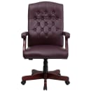 Flash Furniture 801L-LF0019-BY-LEA-GG Swivel Office Swivel Chair w/ High Back - LeatherSoft Upholstery, Burgundy thumbnail 6