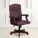 Flash Furniture 801L-LF0019-BY-LEA-GG Swivel Office Swivel Chair w/ High Back - LeatherSoft Upholstery, Burgundy thumbnail 9