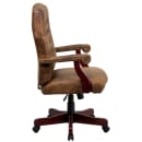 Flash Furniture 802-BRN-GG Swivel Office Swivel Chair w/ High Back - Suede Upholstery, Brown thumbnail 4