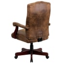 Flash Furniture 802-BRN-GG Swivel Office Swivel Chair w/ High Back - Suede Upholstery, Brown thumbnail 5