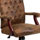 Flash Furniture 802-BRN-GG Swivel Office Swivel Chair w/ High Back - Suede Upholstery, Brown thumbnail 7